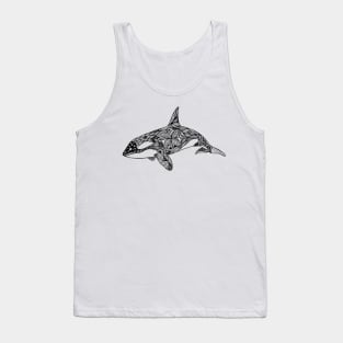 Zentangle style orca Tank Top